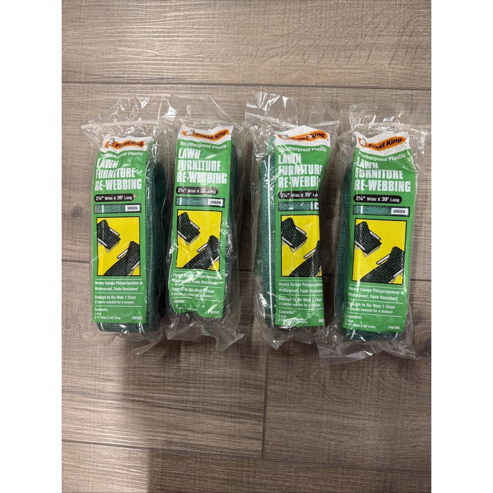 4 packs Frost King Lawn Chair Webbing 39' L Green